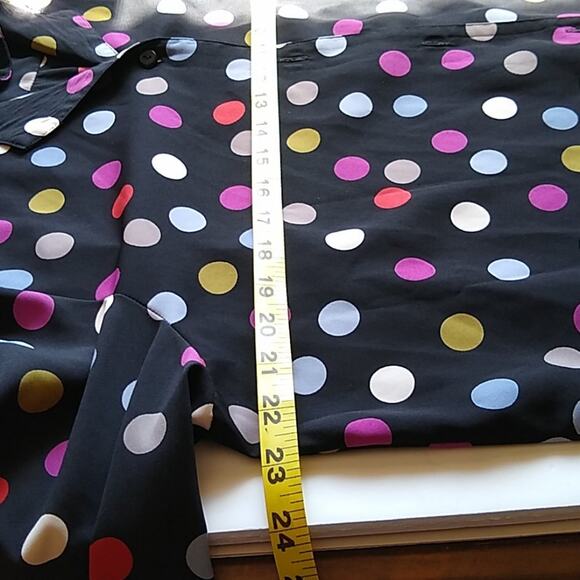 Vintage Alfred Dunner polka dot long sleeve shirt Size 14 - Picture 3 of 8